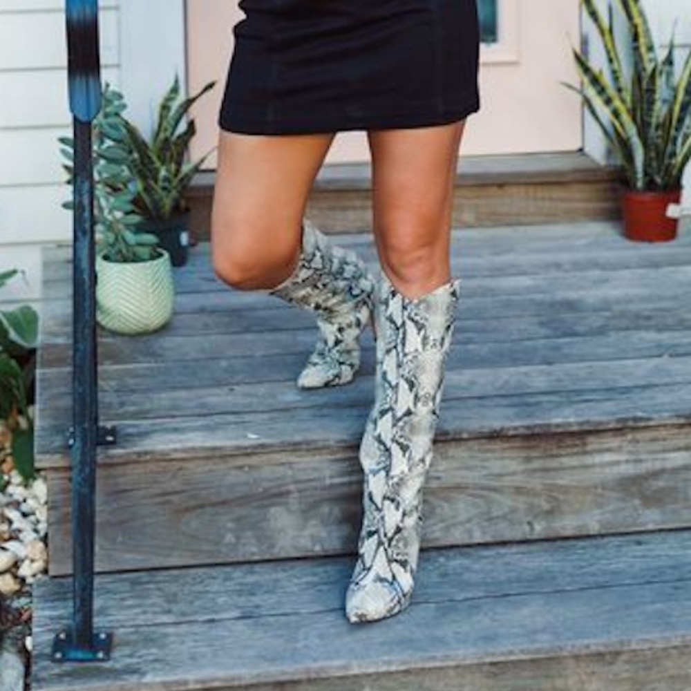 Sam Edelman Hai boots - women’s tall snakeskin boots
